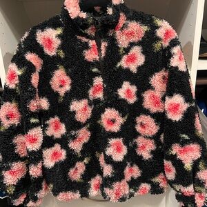 Sandy Liang (for Target) Black and Pink Fleece pullover